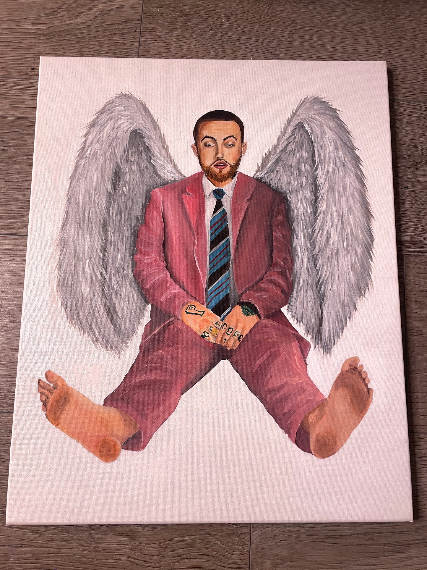 Original acrylic painting, Mac Miller