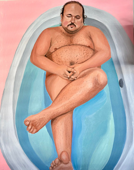 Stavros in Tub Painting FREE SHIPPING