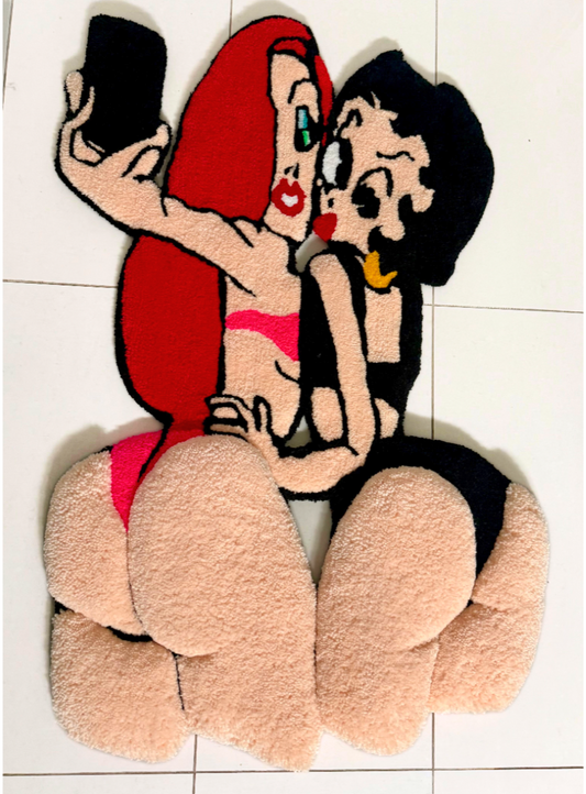 Handmade Rug Jessica Rabbit Betty Boop FREE SHIPPING